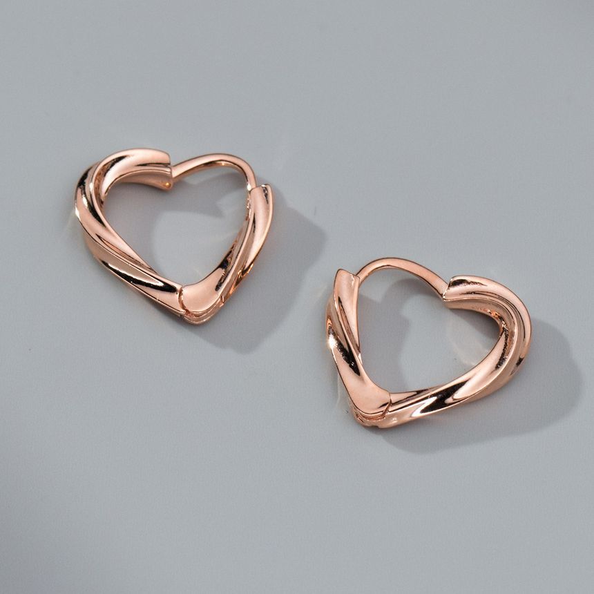 Heart Sterling Silver Hoop Earring