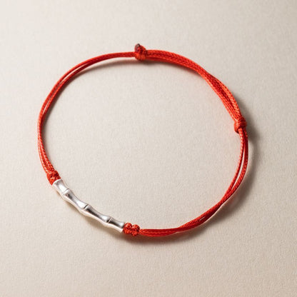 Bamboo Sterling Silver Cord Bracelet