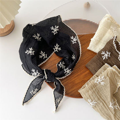 Floral Embroidered Neckerchief