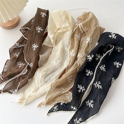 Floral Embroidered Neckerchief