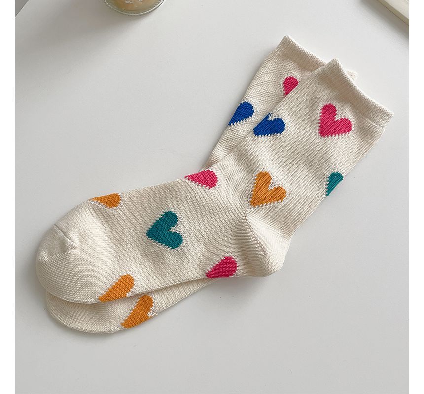 Heart Print Socks