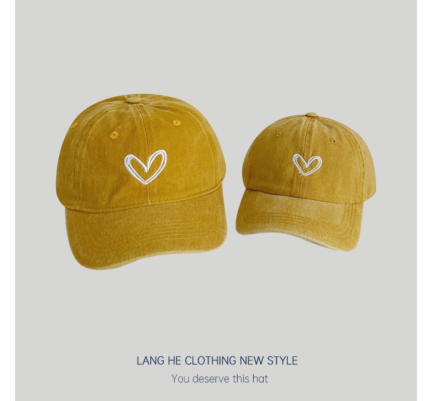 Heart Embroidery Cap