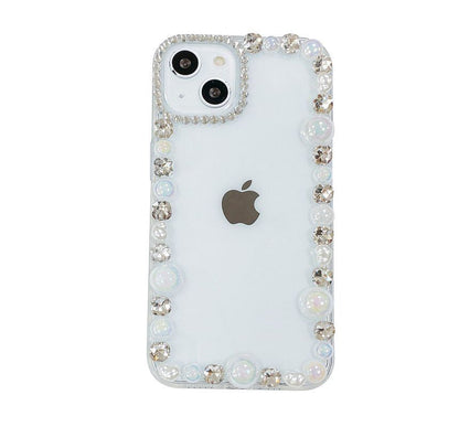 Faux Pearl / Mirrored Transparent Phone Case