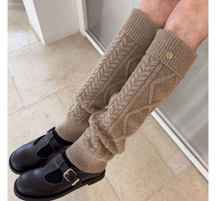 Cable Knit Plain Leg Warmer