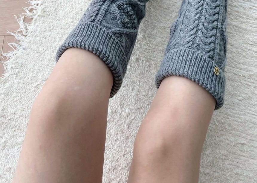 Cable Knit Plain Leg Warmer