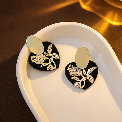 Floral Acrylic Drop Earring