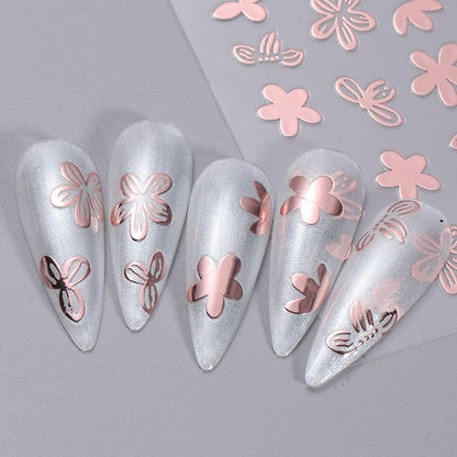 Leaf Metallic Nail Art Stickers