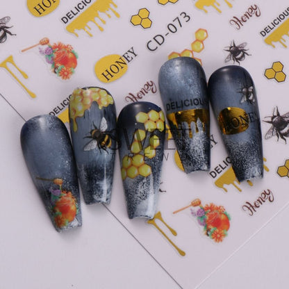 Cartoon Girl Nail Art Stickers (Various Designs)