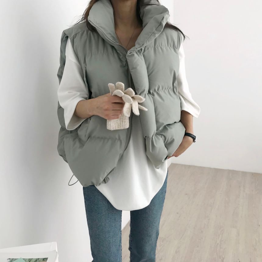 Collared Puffer Vest