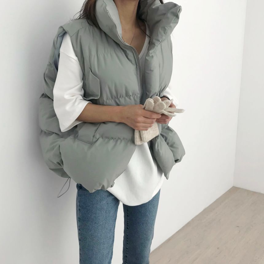 Collared Puffer Vest