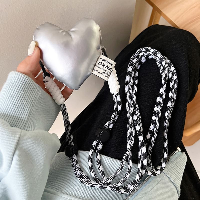 Heart Padded Clip On Phone Lanyard