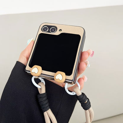 Faux Leather Hand Strap Phone Case