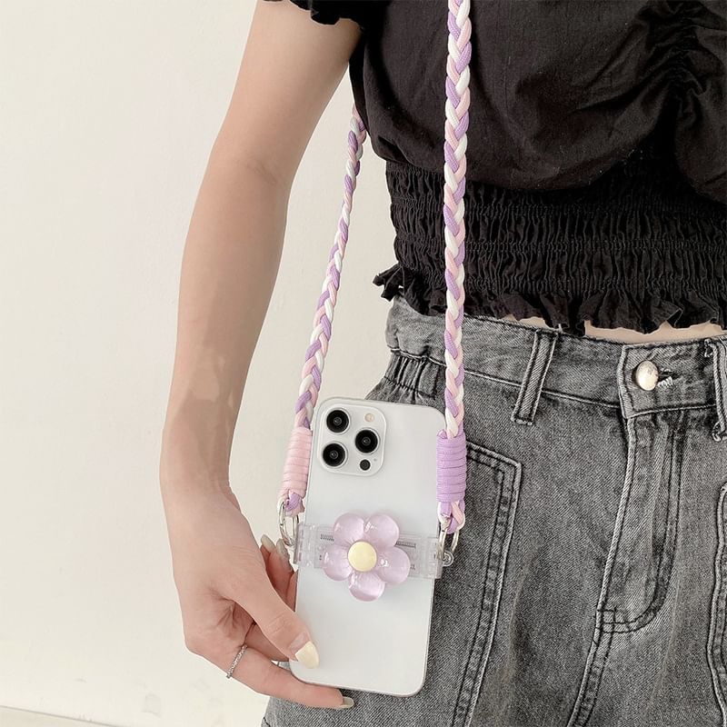 Floral Clip On Phone Lanyard