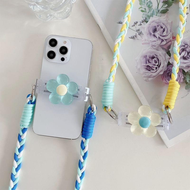 Floral Clip On Phone Lanyard