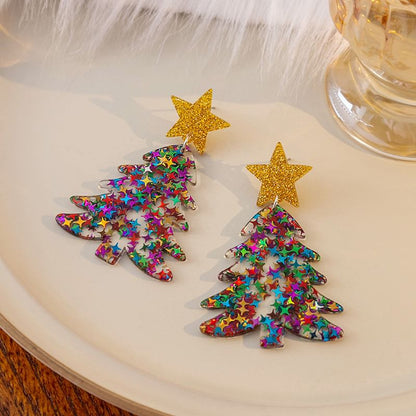 Christmas Star Drop Earring