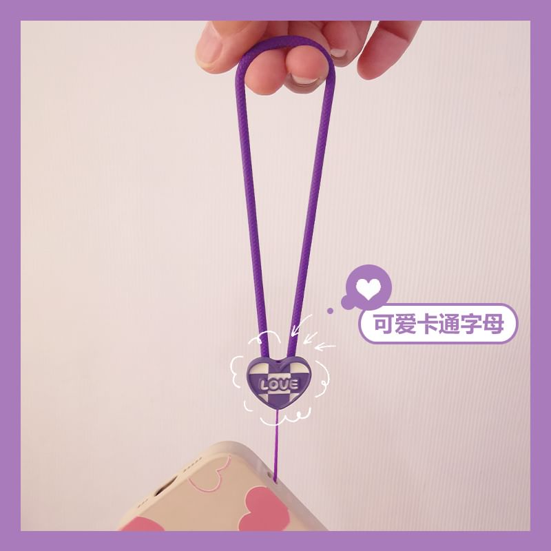 Lettering Checker Silicone Phone Strap