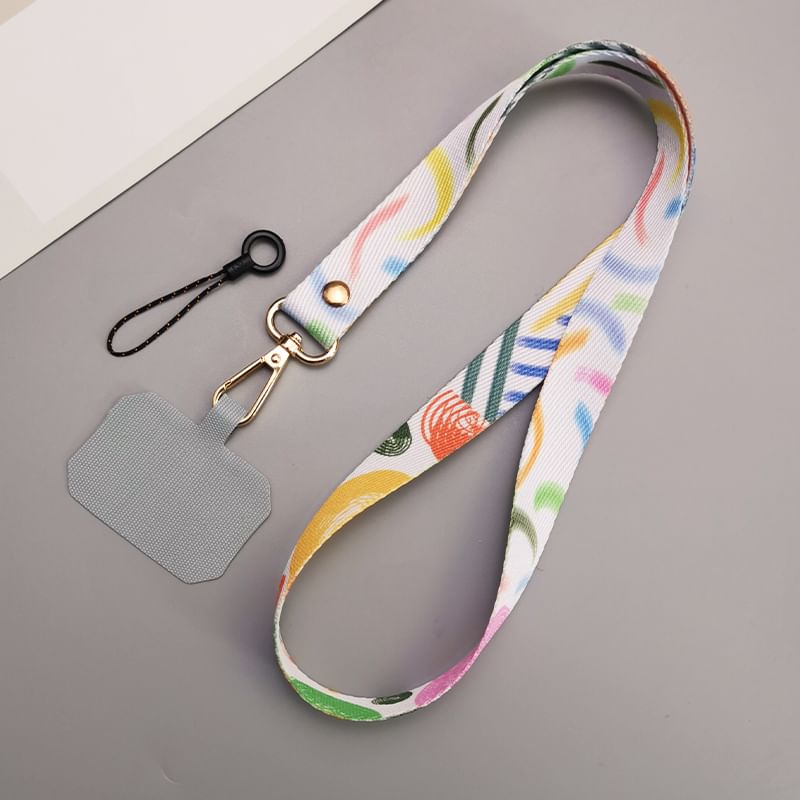 Print Canvas Phone Lanyard with Lanyard Pad