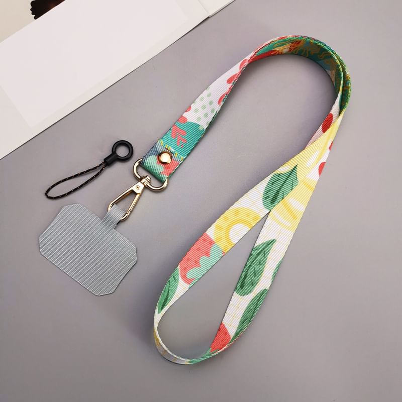 Print Canvas Phone Lanyard with Lanyard Pad