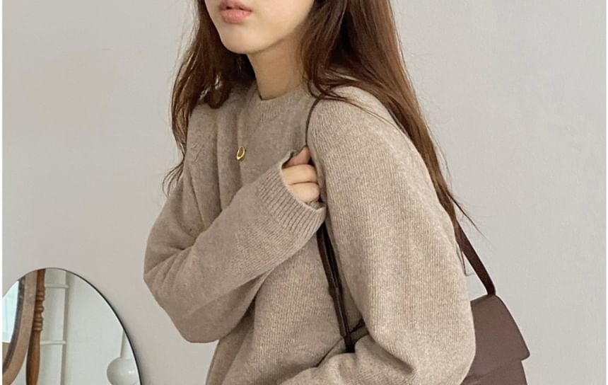 Crew Neck Plain Sweater