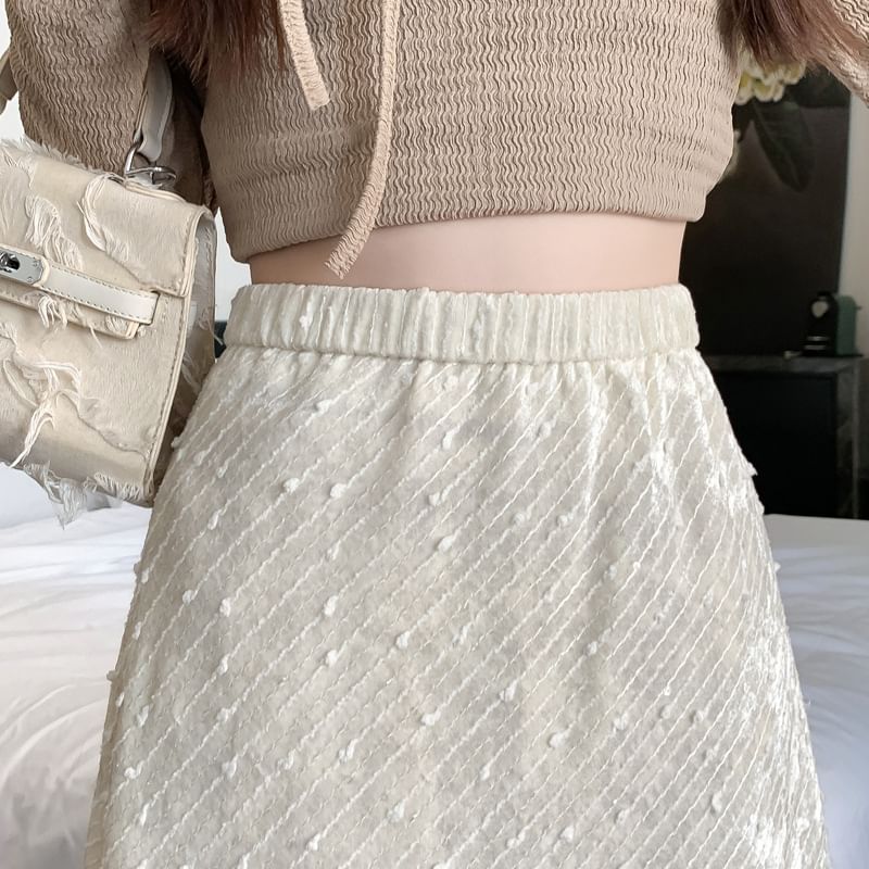 High-Waist Plain Skirt