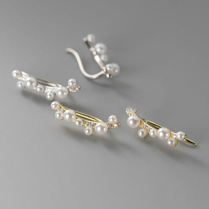 Faux Pearl Sterling Silver Earring