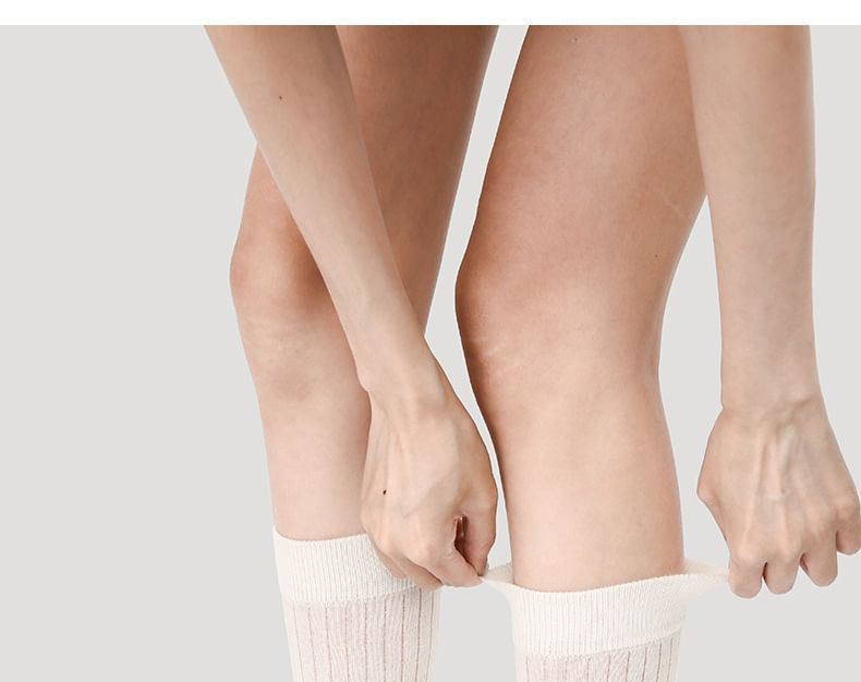 Plain Mid-Calf Socks