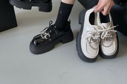 Platform Buckled Lace Ups