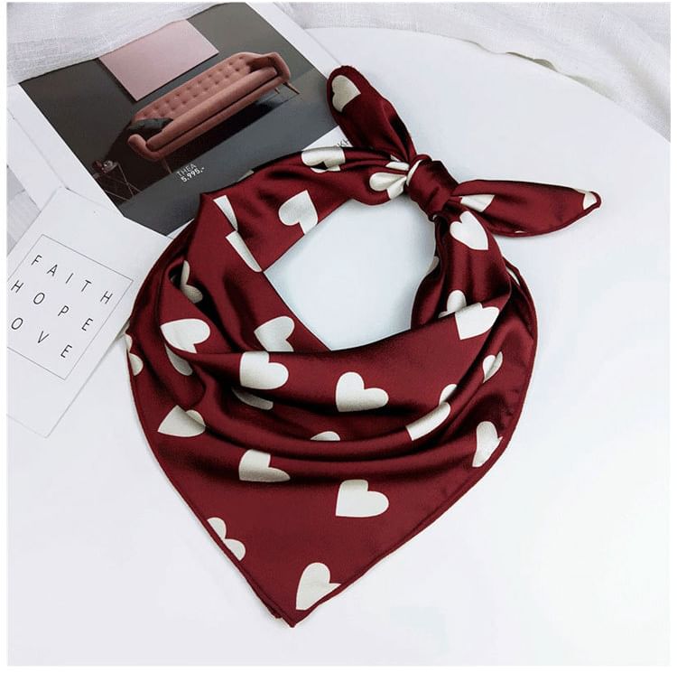 Heart Print Neckerchief