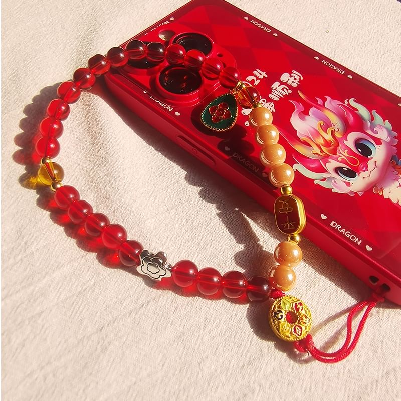 Floral Bead Phone Strap