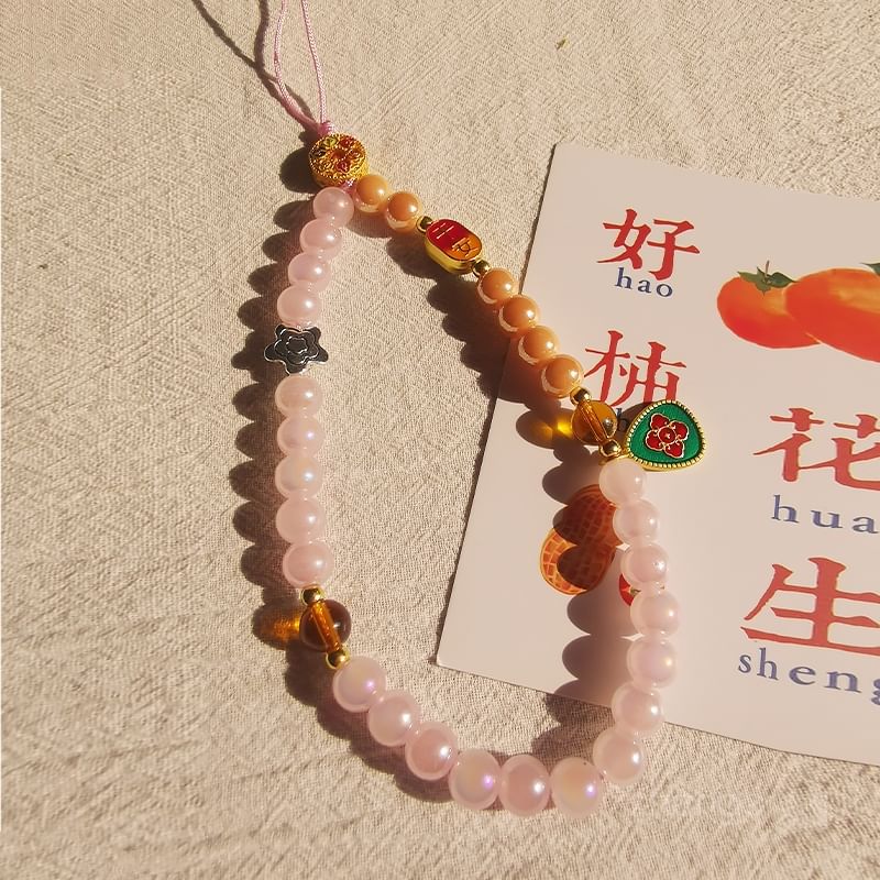 Floral Bead Phone Strap