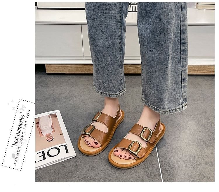 Buckled Flat Sandals