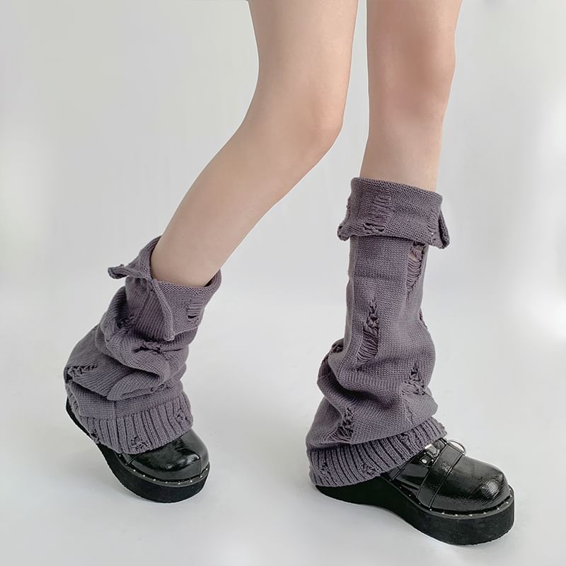 Distressed Plain Leg Warmer