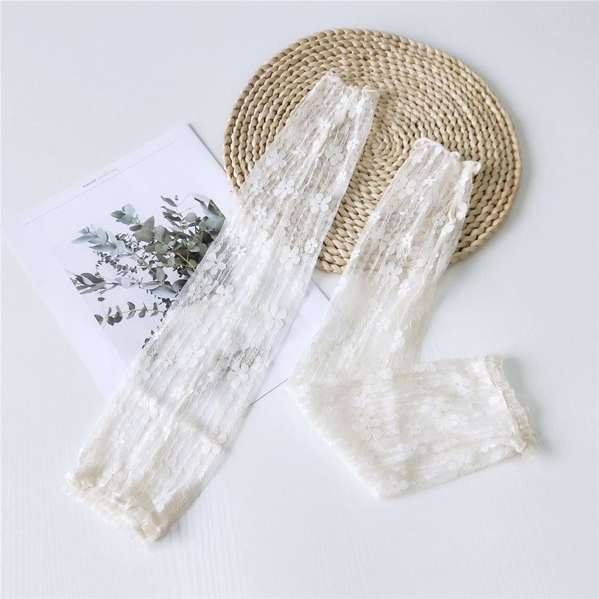 Plain Lace Arm Sleeves