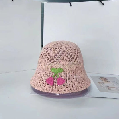 Floral Embroidered Woven Bucket Hat