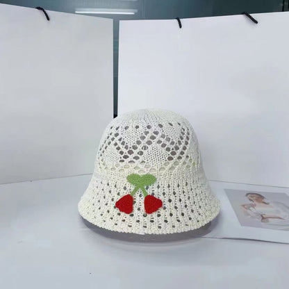 Floral Embroidered Woven Bucket Hat