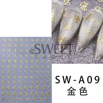 Alphabet Nail Art Stickers