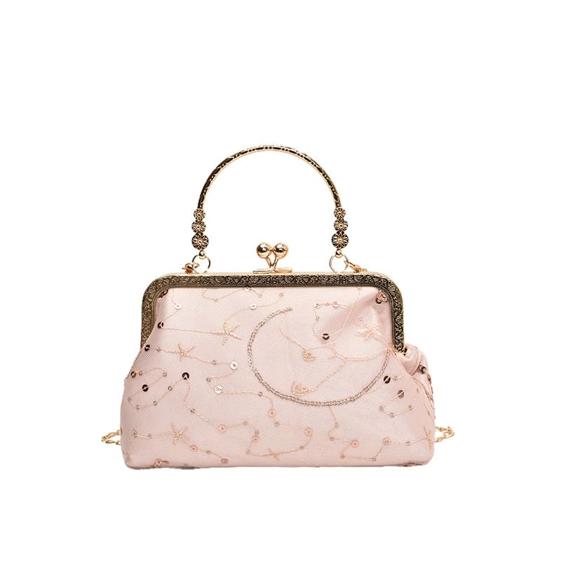 Chain Strap Sequin Crossbody Bag