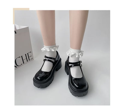 Dual-Strap Platform Mary Jane Shoes