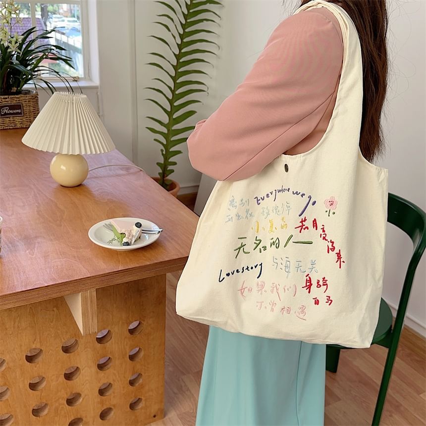 Embroidered Tote Bag