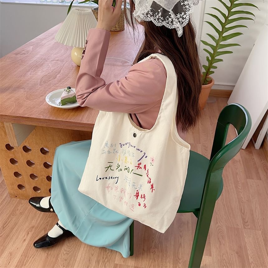 Embroidered Tote Bag