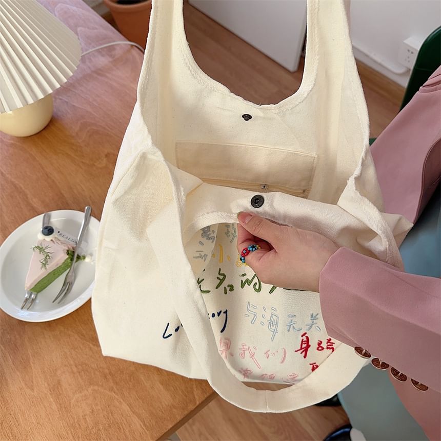 Embroidered Tote Bag