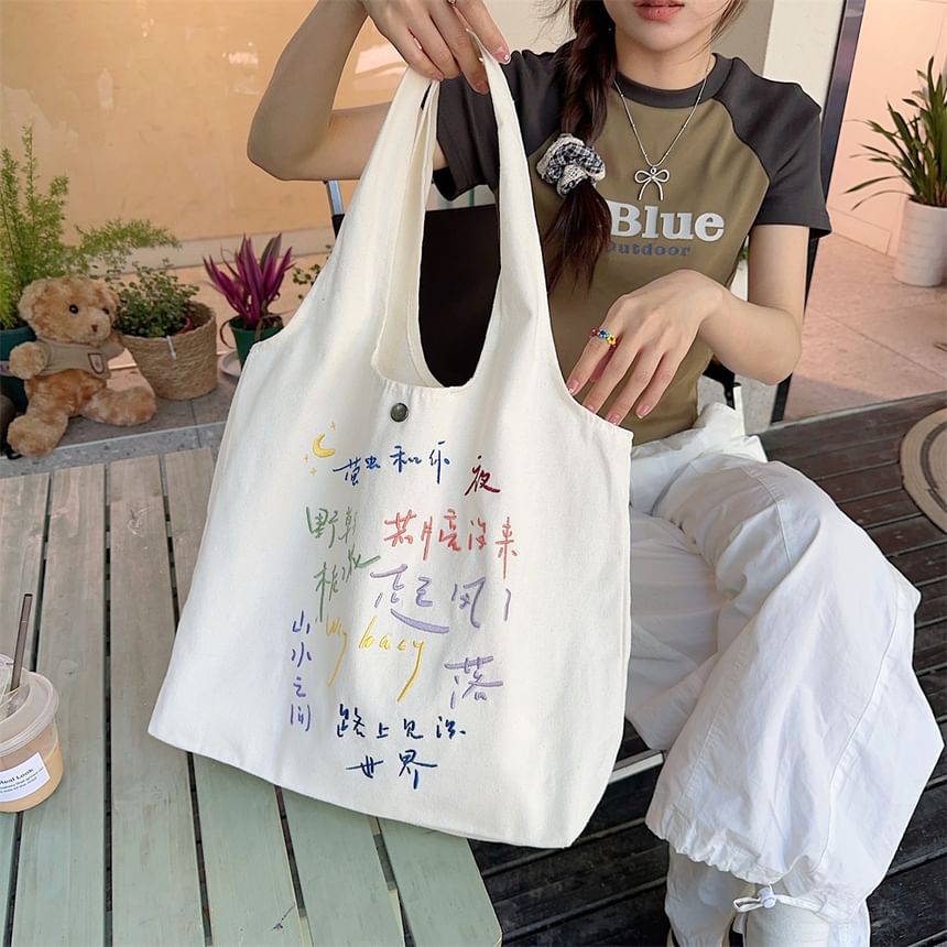 Embroidered Tote Bag