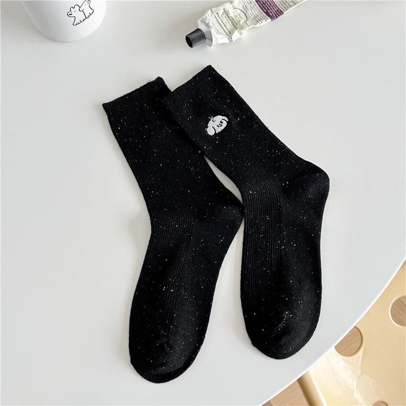 Dog Embroidered Socks