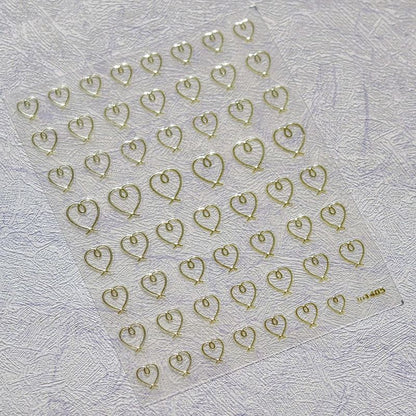 Hollow-Cut Heart Nail Art Stickers