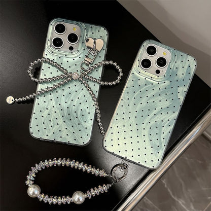 Dotted Phone Case / Strap / Phone Charm Hook / Phone Charm / Set