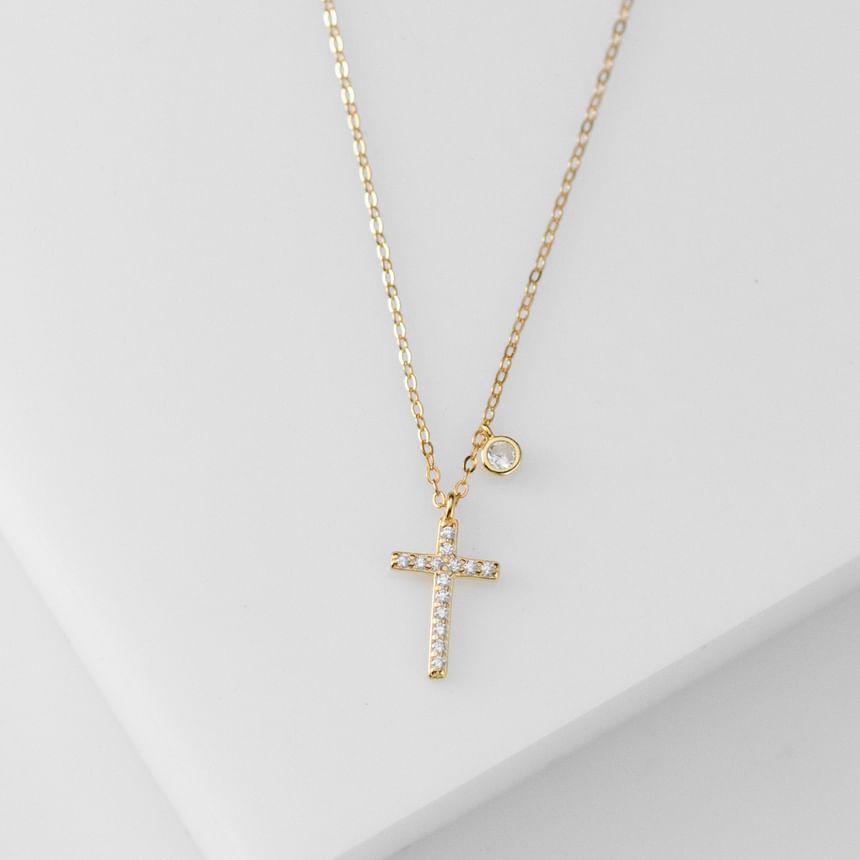 Rhinestone Cross Necklace