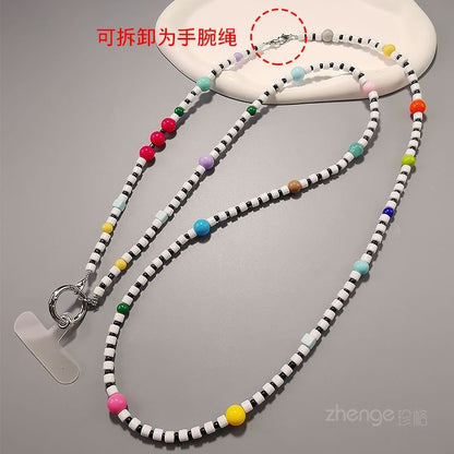 Bead Phone Lanyard with Lanyard Pad