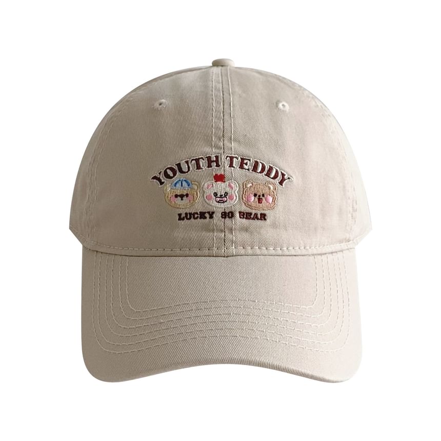 Cartoon Lettering Embroidered Baseball Cap