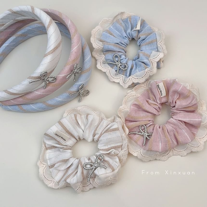 Bow Accent Scrunchie / Headband