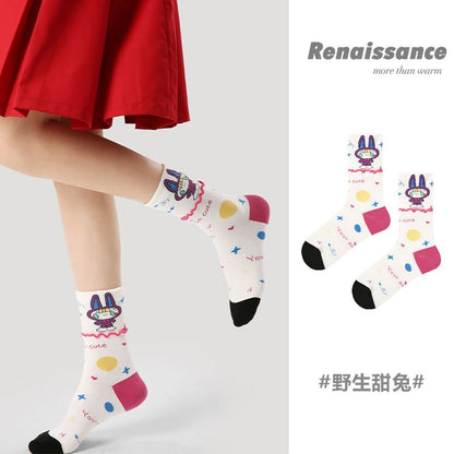 Cartoon Crew Socks